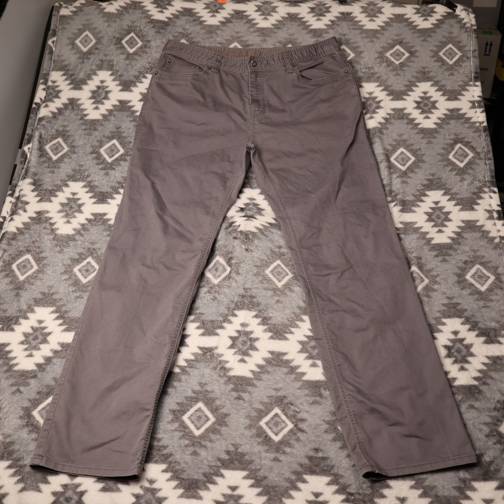 Prana Brion Slim Fit Pants Mens 38x34L Gray Stretch Performance Hiking Trousers